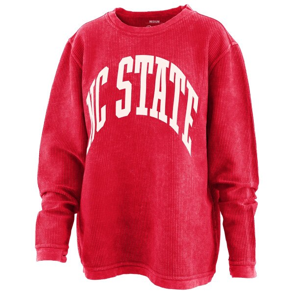Red Ladies Comfy Cord Crew - NC Sta